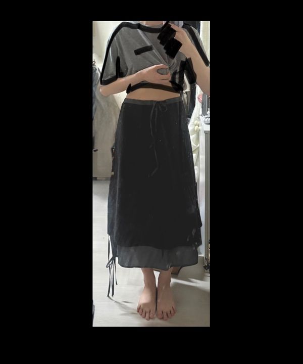 スカート [PLASMA SPHERE] Melody Layered Wrinkle Low Rise Skirt MUSINSA | PLASMA SPHERE Melody Layered Ringkle Low Rise