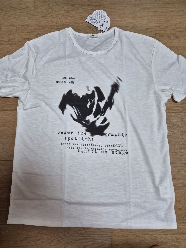 ★LMOOD★ Electric graphic slouchy half t-shirt white MUSINSA | LMOOD Electric graphic slouchy half t-shirt white