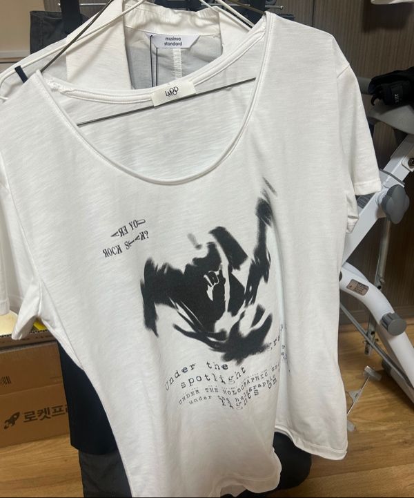 ★LMOOD★ Electric graphic slouchy half t-shirt white MUSINSA | LMOOD Electric graphic slouchy half t-shirt white