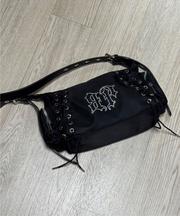 MUSINSA | BLACK PURPLE Glow Corset Bag_BLACK