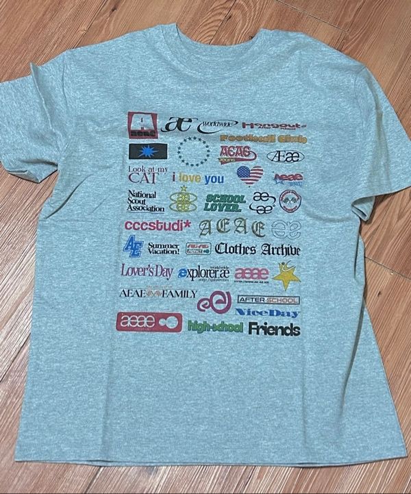 MUSINSA | AEAE STICKER T-SHIRTS [LIGHT GREY]