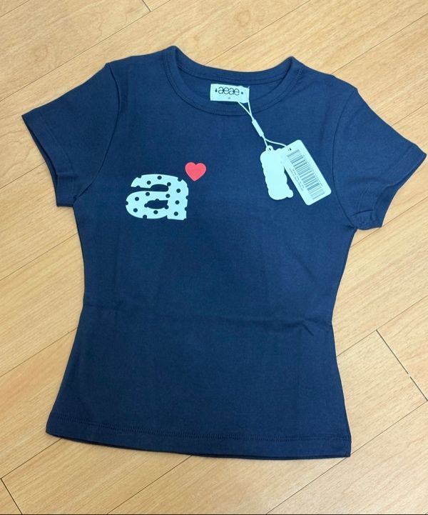 MUSINSA公式 | AEAE DOT SMALL LETTER TEE [NAVY]