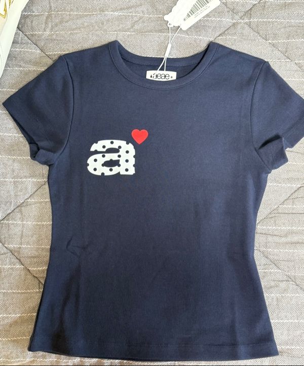 本日発送可能！aeae dot small letter tee navy DOTSMALLLETTERTEE_NAVY_2.jpg?v
