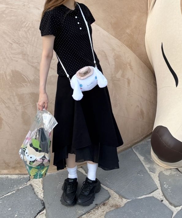 MUSINSA公式 | AEAE DOT PK T-SHIRTS [BLACK]