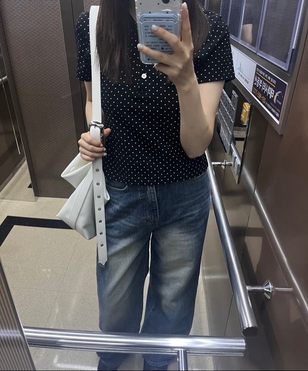 MUSINSA公式 | AEAE DOT PK T-SHIRTS [BLACK]