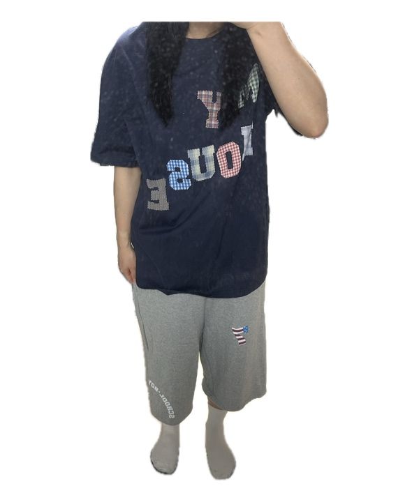 MUSINSA | AEAE TRUNK LAYERED SWEATSHORTS [NAVY]
