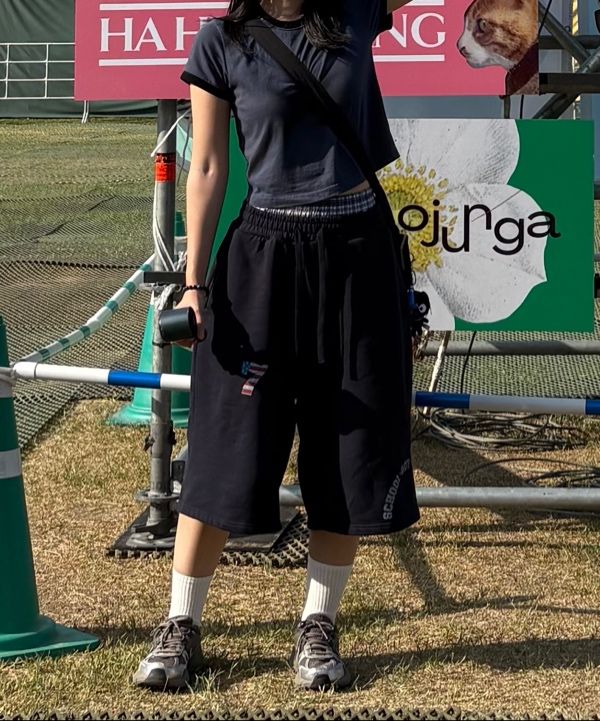 TRUNK LAYERED SWEATSHORTS [NAVY] – aeae JAPAN