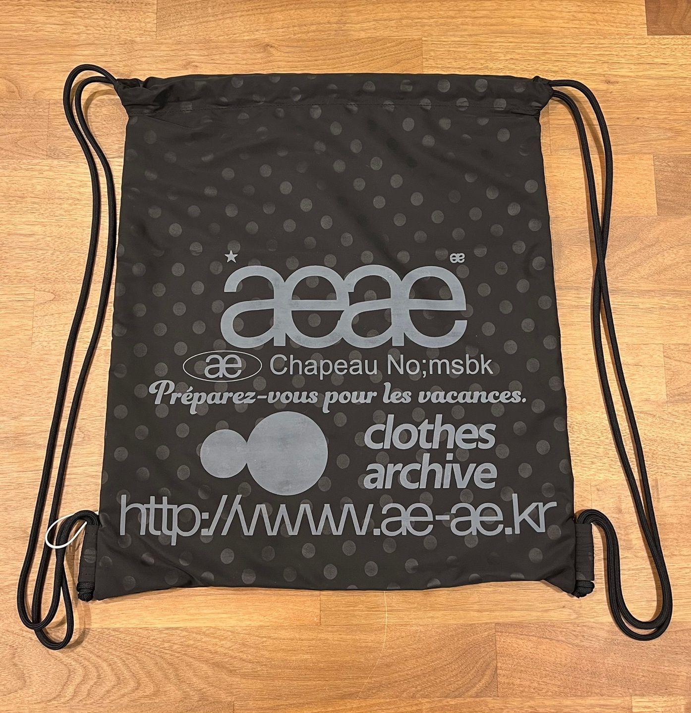 【ａｅａｅ】WEB LOGO DOT GYM SACK☆大人気☆ WEB LOGO DOT GYM SACK [BLACK] – aeae JAPAN