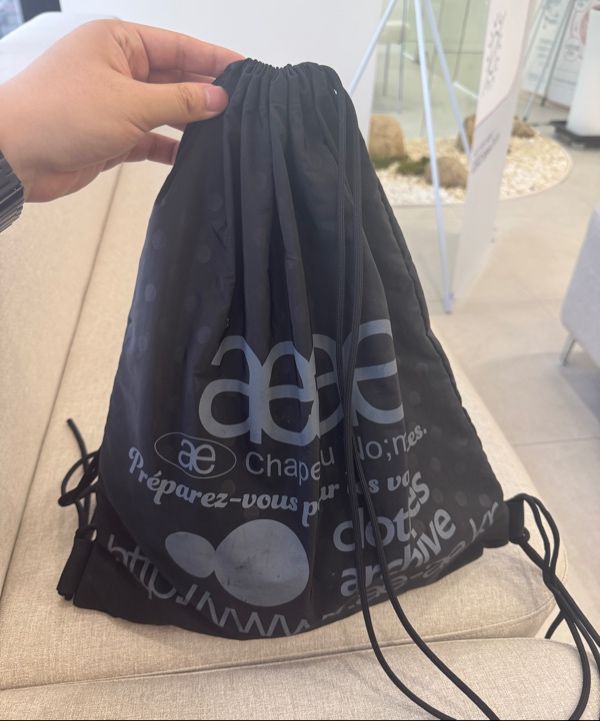 MUSINSA公式 | AEAE WEB LOGO DOT GYM SACK [BLACK]