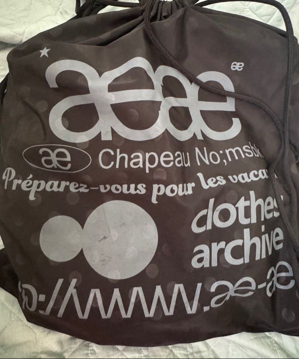 MUSINSA公式 | AEAE WEB LOGO DOT GYM SACK [BLACK]