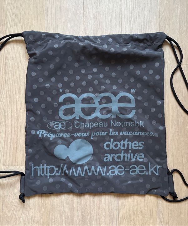 新品 aeae Web Logo Gym Sack ロゴドットジムサック