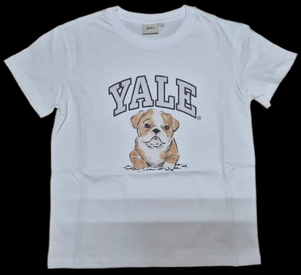 ☆YALE☆ Women's Teddy Dan Short Sleeve T-Shirt White YFM1SS MUSINSA | YALE Women's Teddy Dan Short Sleeve T-Shirt_White
