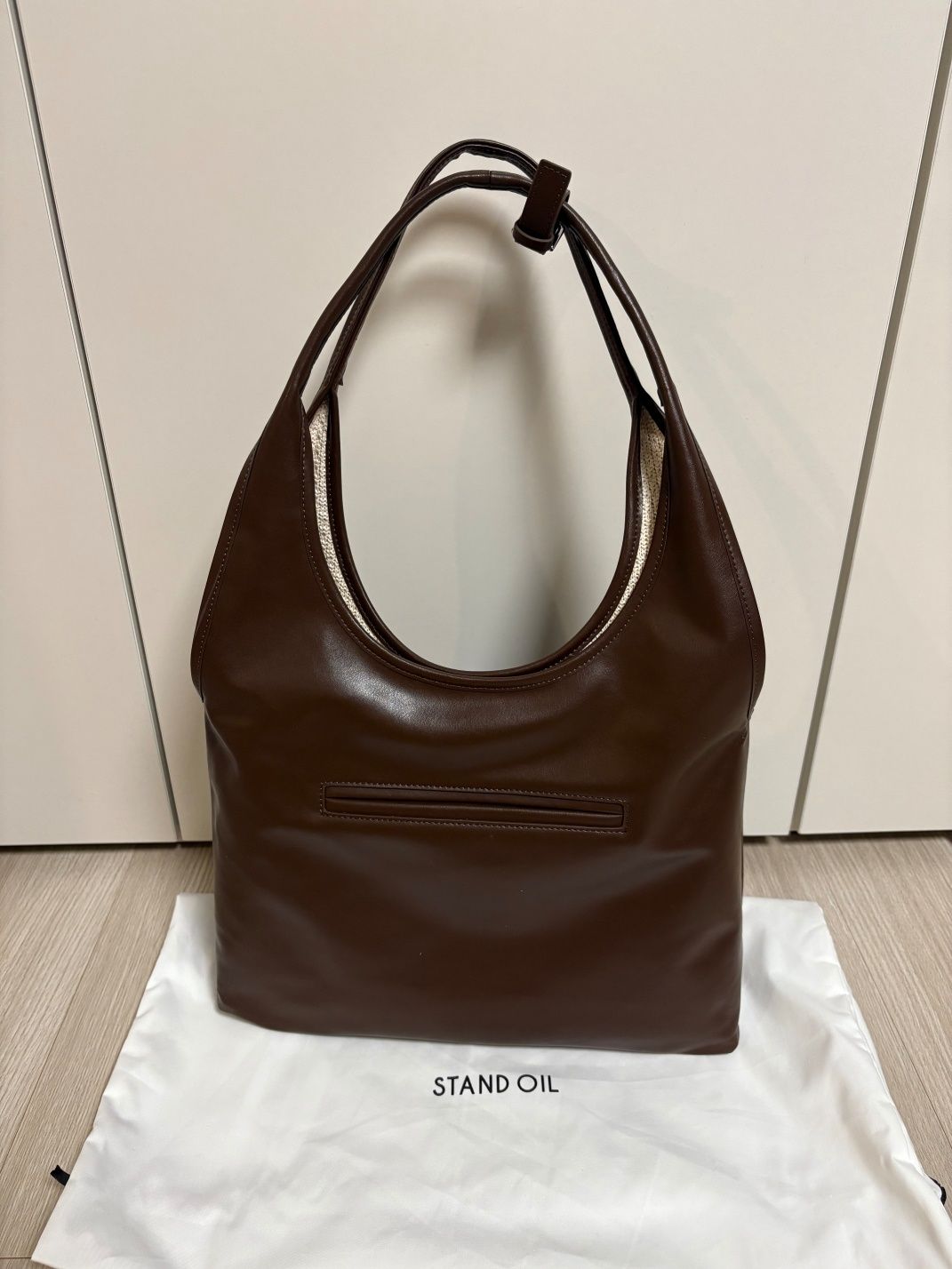 バッグ Stand oil Ringo bag Ringo Bag · リンゴバッグ (ラピアブラウン) – Stand Oil Japan