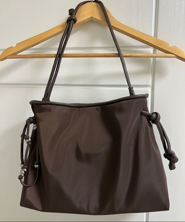 ★Archivepke★Gem shoulder bag★Nylon brown★韓国★大人気★ MUSINSA | Archivépke Gem shoulder bag(Nylon brown)_OVBAX25113DKB