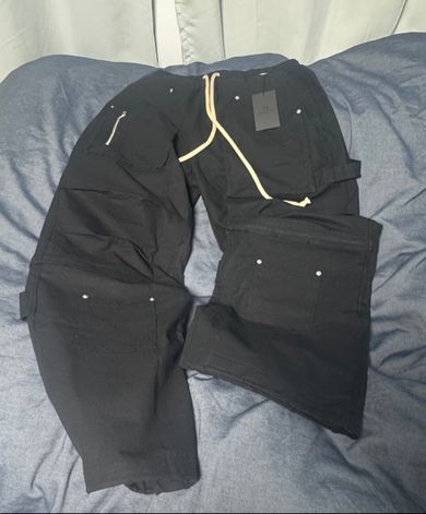 MUSINSA | FLAVORISM VTG Detachable Ripstop Cargo pants (Washed Black)