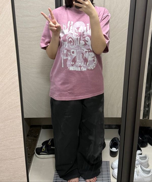 MUSINSA | MAHAGRID FLOWER STAR PIGMENT TEE PINK(MG2FMMT512A)