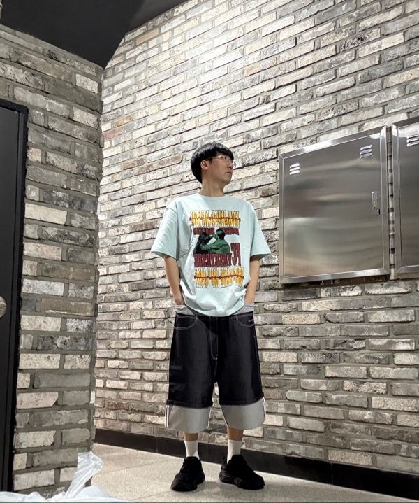 MUSINSA公式 | YESEYESEE Y.E.S Hooligan Tee Slate