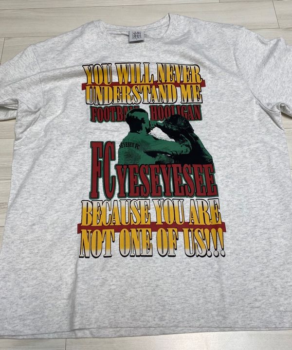 ★2025SS新作★YESEYESEE★Y.E.S Hooligan Tee yeseyesee® :: Y.E.S Hooligan Tee Charcoal