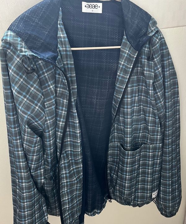 ● AEAE ● CHECK HOOD JUMPER MUSINSA | AEAE CHECK HOOD JUMPER [NAVY]