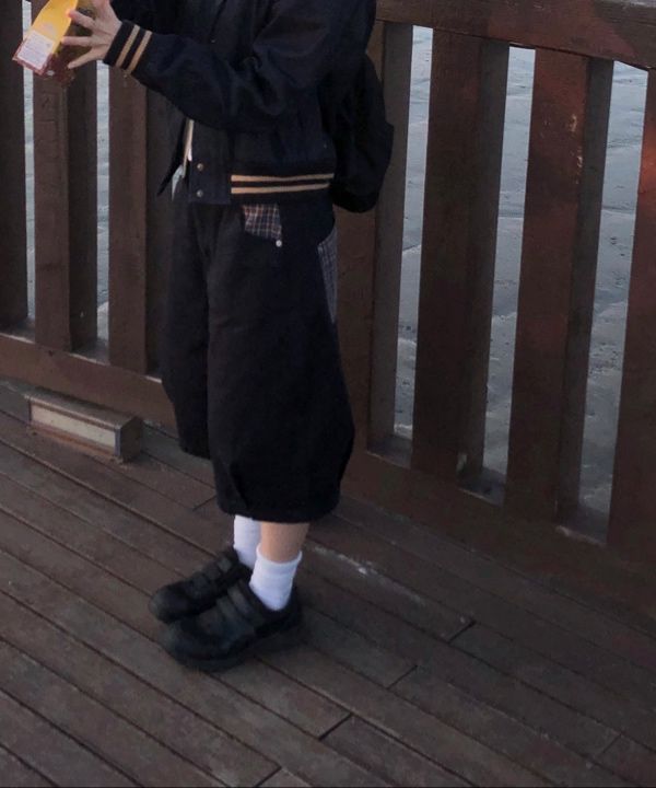 パンツ THE COLDEST MOMENT TCM check pocket half pants navy MUSINSA | THE COLDEST MOMENT TCM check pocket half pants (navy)