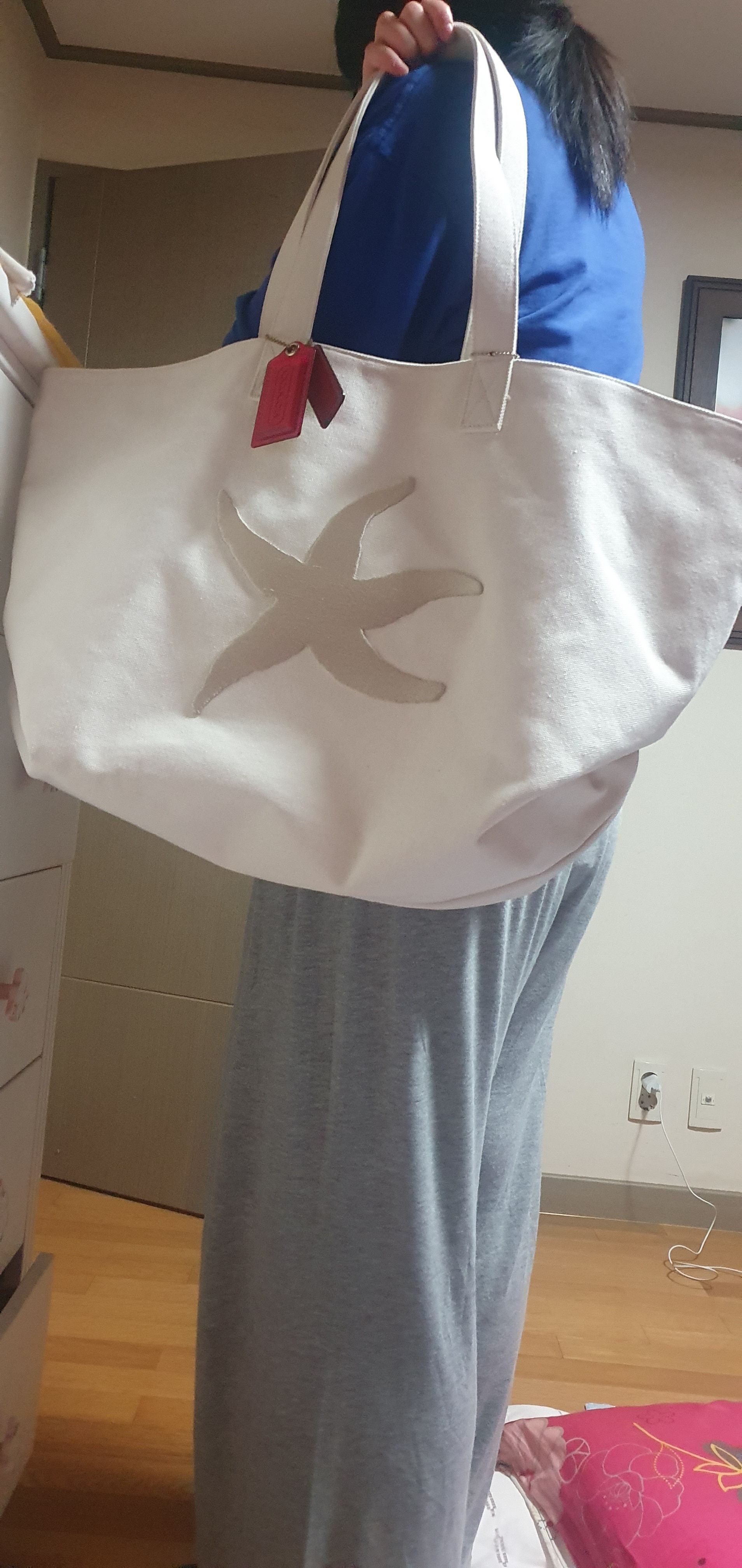 MUSINSA | THE COLDEST MOMENT TCM starfish tote bag (ivory)