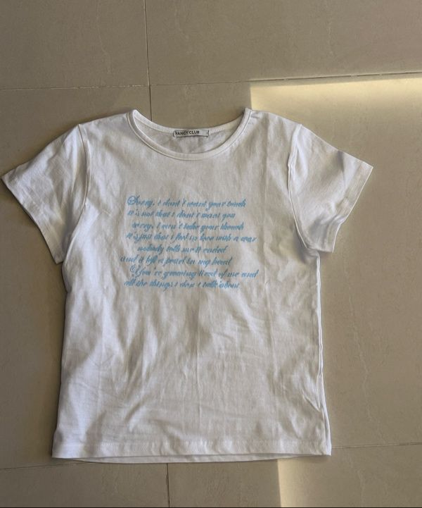 ☆NASTY FANCY CLUB☆ Angel Mark Crop Tee SKY BLUE F25QB104 ANGEL MARK CROP TEE (SKY BLUE) F25QB104 - FANCY CLUB | 60