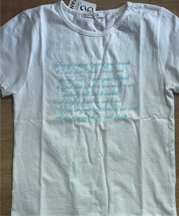 ★FANCYCLUB★ANGEL MARK CROP TEE (WHITE)★正規品/直送料込 FANCY CLUB】ANGEL MARK CROP TEE（Tシャツ/カットソー）｜FANCY