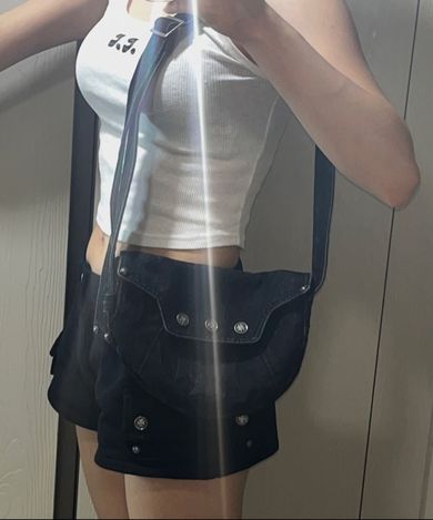 MUSINSA | OPUS 0012 Op. 10 TINY KLEPTO DENIM BAG BLACK