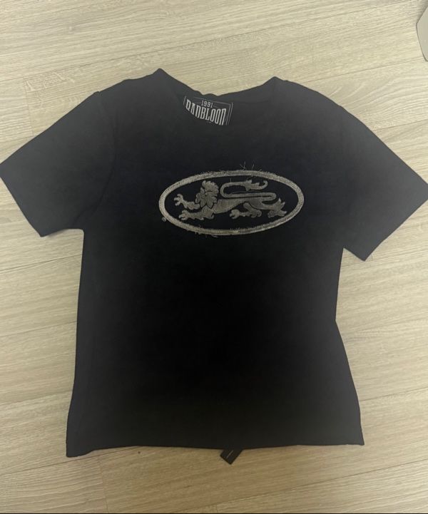 ◆BADBLOOD Lion Patch Short Sleeve Slim Fit/3色◆ MUSINSA | BADBLOOD Lion Patch Short Sleeve Slim Fit - Washed