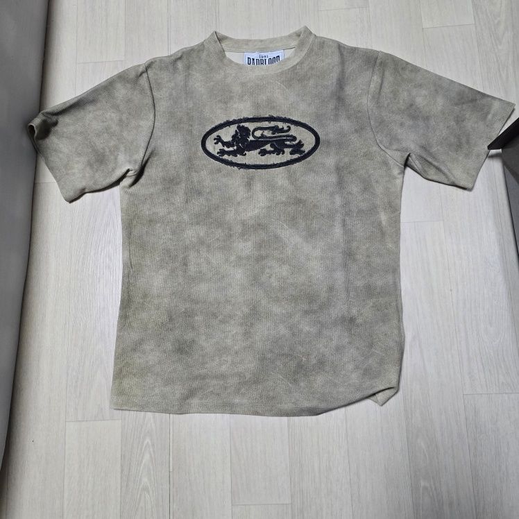 MUSINSA | BADBLOOD Lion Patch Short Sleeve Slim Fit - Washed