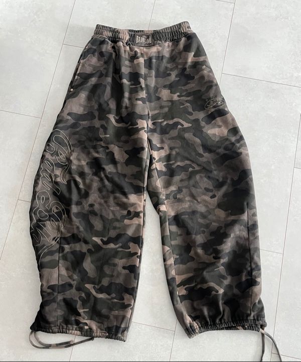 ◎BADBLOOD◎ Camo 2 Way Curved Jogger Trousers Military w-pt MUSINSA | BADBLOOD Mystic Capsule 2 Way Curved Jogger