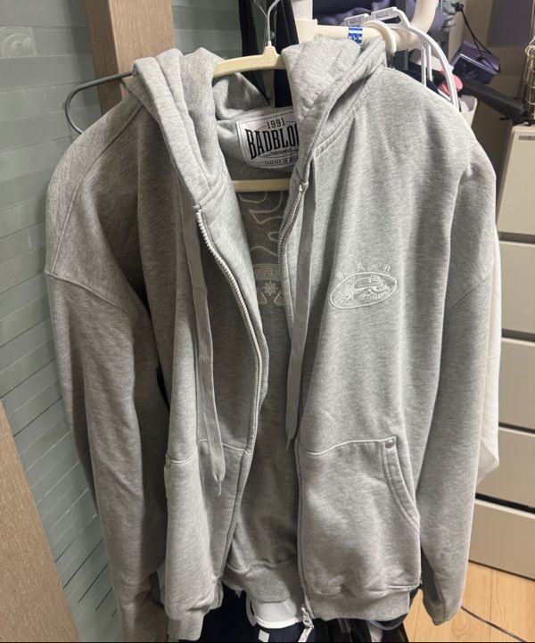 MUSINSA | BADBLOOD Mystic Capsule Hooded Zip-Up - Grey