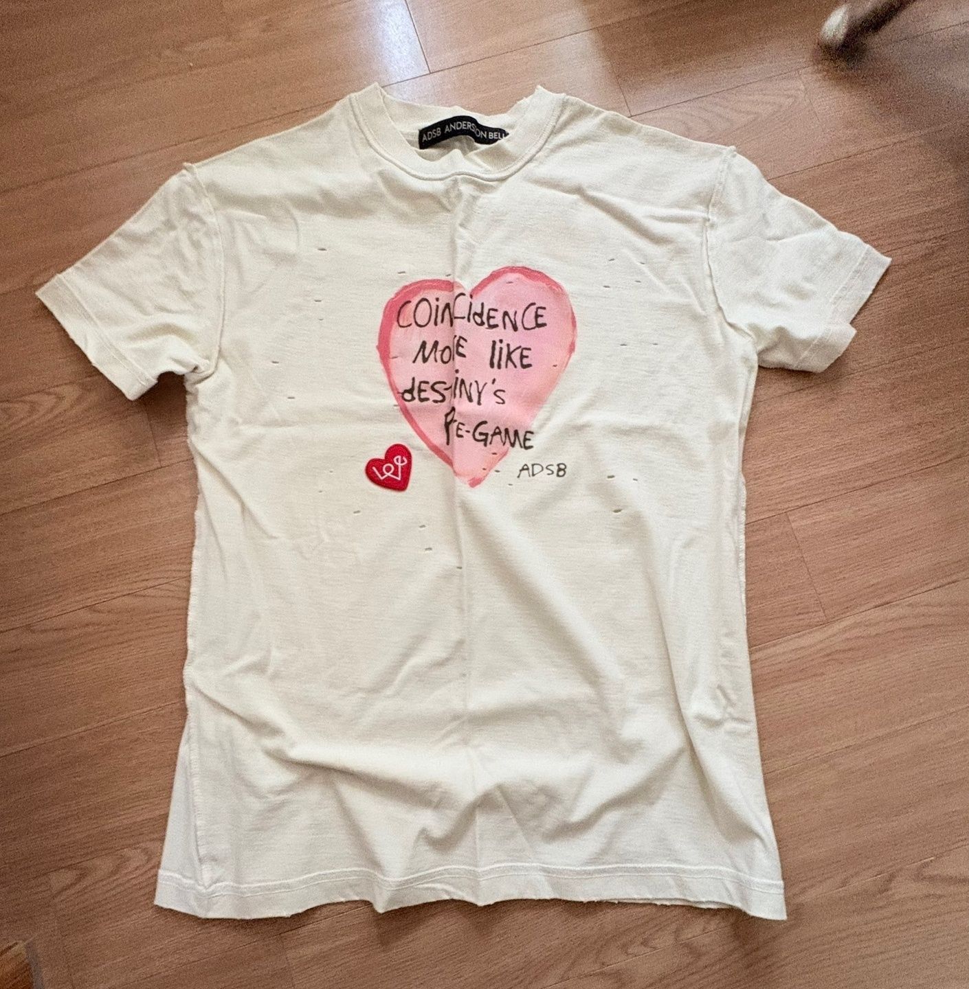 MUSINSA公式 | ANDERSSON BELL Unisex Heart Message T-Shirt