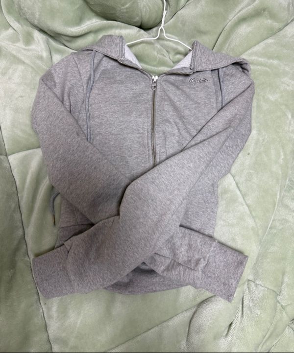 MUSINSA | KASHIKO Yantra Slim Hood Zip-up Gray