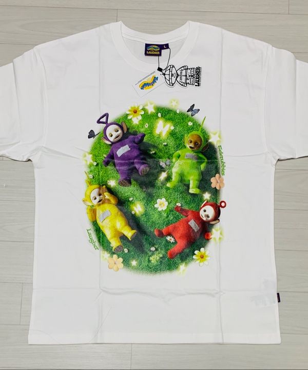 Tシャツ・カットソー LAUGHER Teletubbies Garden Purple T-Shirt White TE21 A1dbsmzbGeL._CLa|2140,2000|