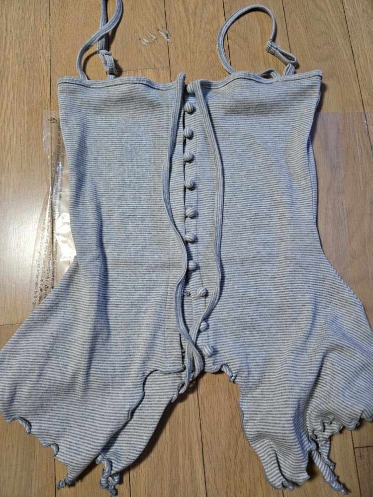 MUSINSA | ILLIGO Button flare sleeveless grey