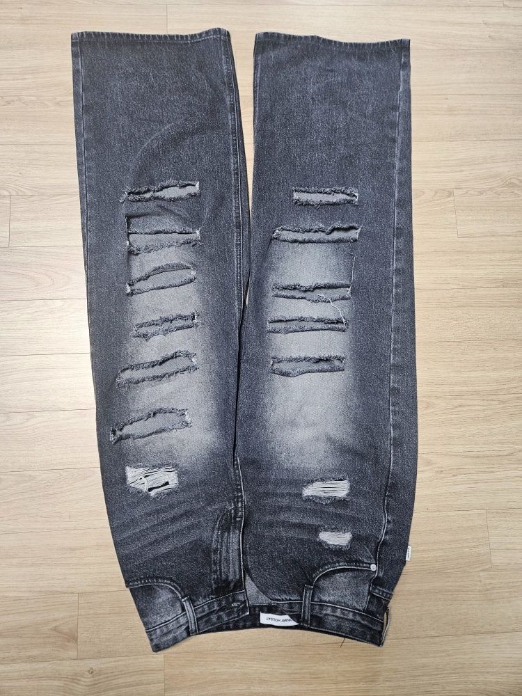 ORDINARY HOLIDAY ■ CUTTING DAMAGE WIDE DENIM PANTS デニム MUSINSA公式 | ORDINARY HOLIDAY CUTTING DAMAGE WIDE DENIM