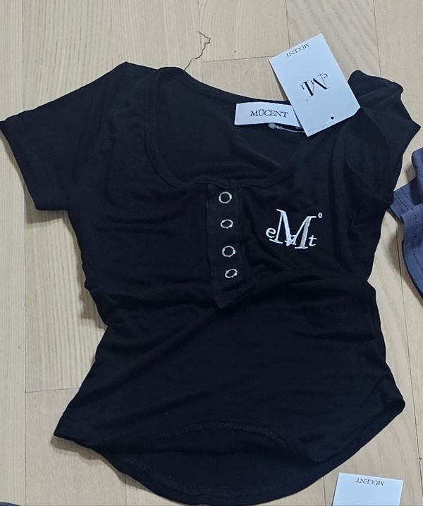 ★ MUCENT★ Haring Signature Logo Snap Button Unisex Gulim MUSINSA | MUCENT Haring Signature Logo Snap Button Unisex