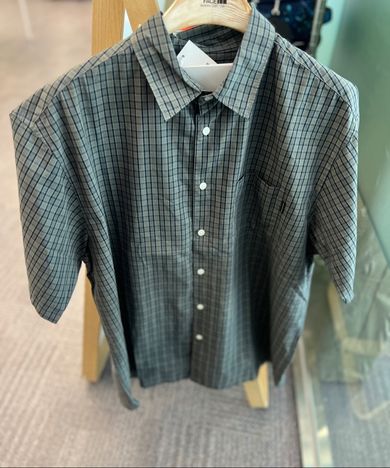MUSINSA | thisisneverthat® Check S/S Shirt Navy