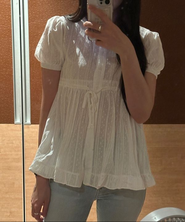 ★FANCY CLUB★ 25SS Shirring Puff Blouse (WHITE) F25QB115 MUSINSA | FANCY CLUB Shirring Puff Blouse (WHITE) F25QB115