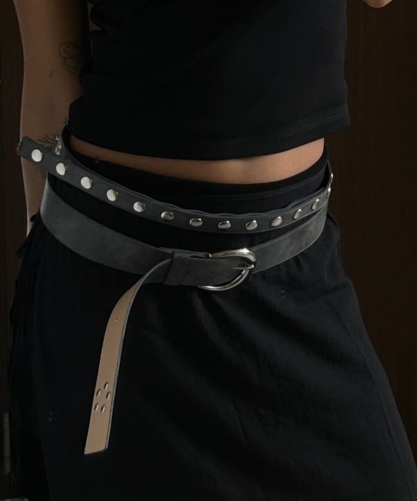 【PARTIMENTO】25ss 3WAY DOUBLE LAYERED BELT MUSINSA | PARTIMENTO WOMEN (Set) Three Way Double Layered