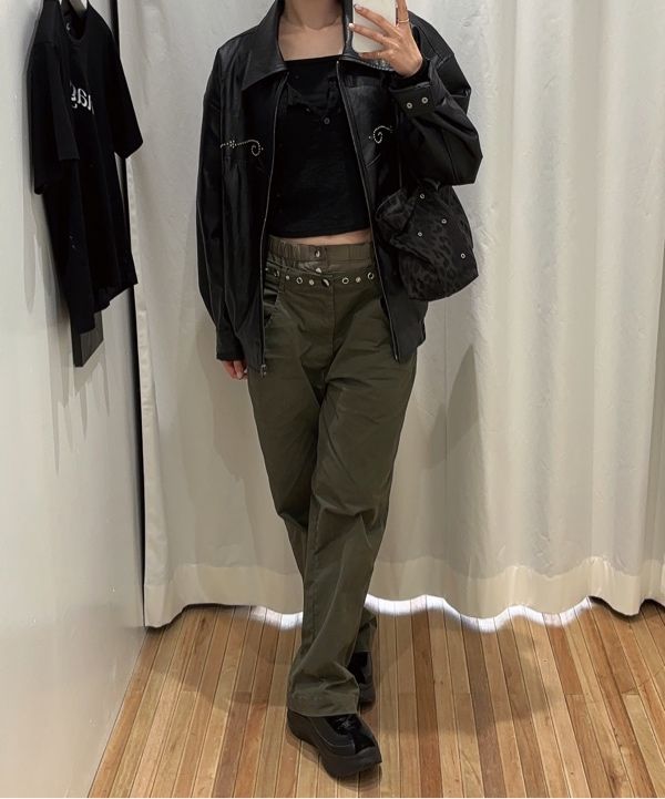 【PARTIMENTO】2WAY L POINTED DOUBLE WAIST PANTS パンツ MUSINSA | PARTIMENTO WOMEN Two-way metal pointed double