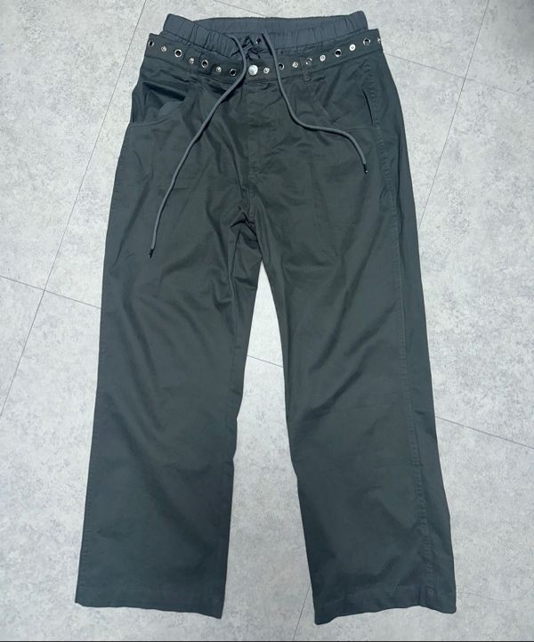 【PARTIMENTO】2WAY L POINTED DOUBLE WAIST PANTS パンツ MUSINSA | PARTIMENTO WOMEN Two-Way Metal Pointed Double