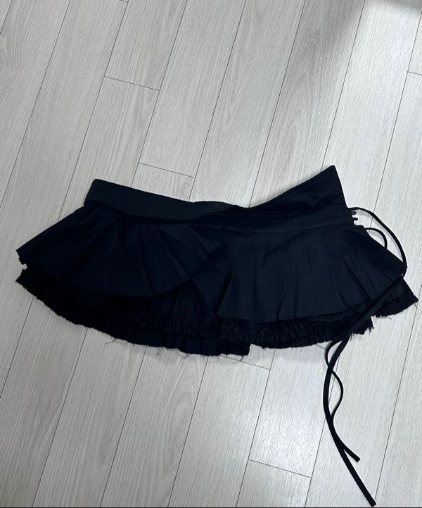 【PARTIMENTO】TURN OVER PLEATED WRAP SKIRTレイヤードスカート PARTIMENTO