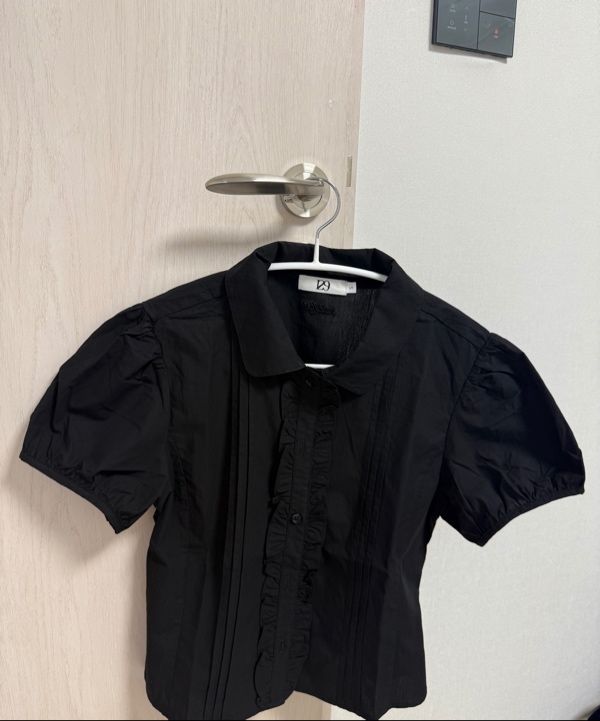 ■ILLIGO■ Pintuck Frill Blouse Black 25SMTOP01BK MUSINSA | ILLIGO Pintuck Frill Blouse Black