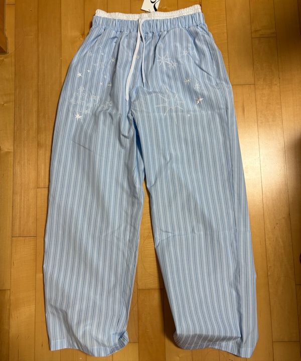 MUSINSA | ILLIGO Stitch Stripe Pants Blue