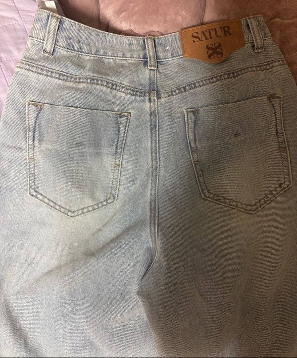 MUSINSA | SATUR (W) Linen Relaxed Denim Pants Light Blue