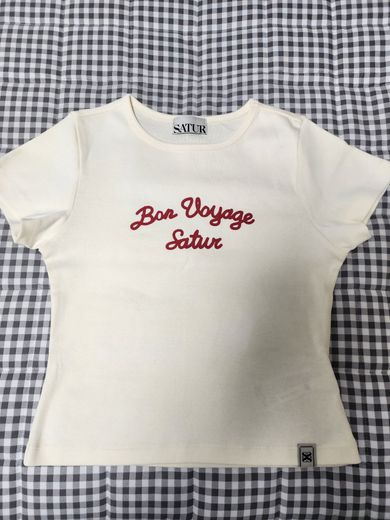 Tシャツ・カットソー SATUR W Bon Voyage Slim Fit Crop T-Shirt Sky Blue MUSINSA公式 | SATUR (W) Bon Voyage Slim Fit Crop T-Shirt Sky