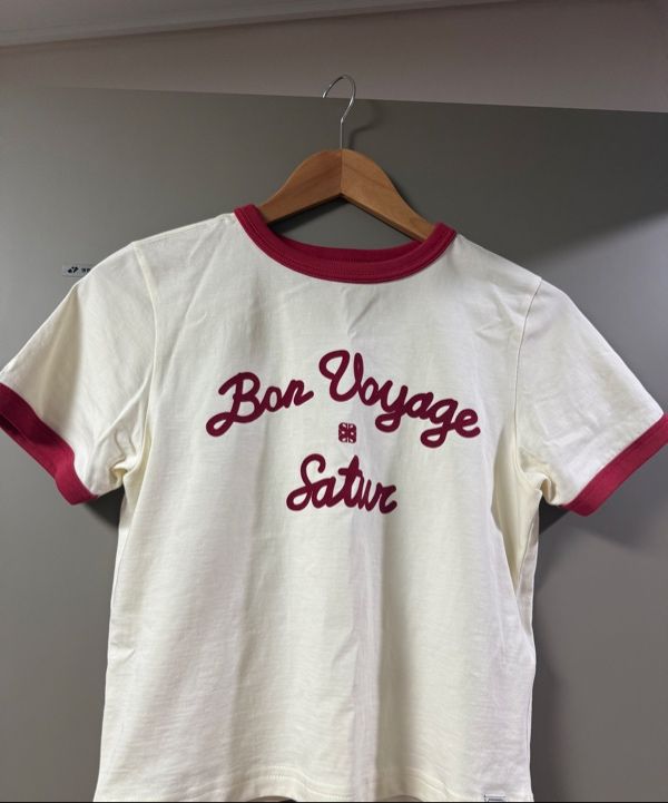 MUSINSA公式 | SATUR (W) Bon Voyage Ringer Short Sleeve T