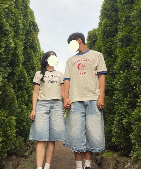 MUSINSA | SATUR (W) Bon Voyage Ringer Short Sleeve T-Shirt